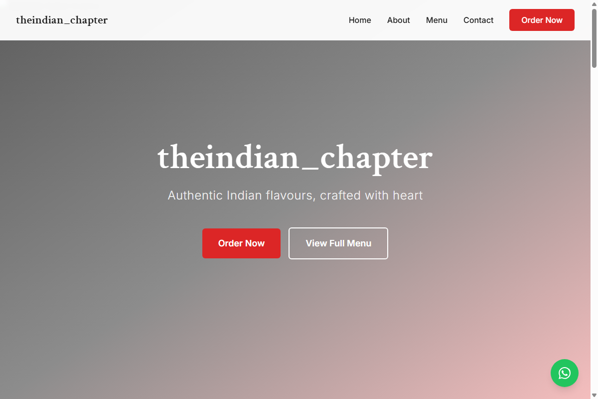 The Indian Chapter website preview